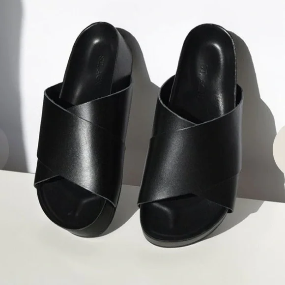 St Agni - crossover strap platform sandal - Picture 1 of 10